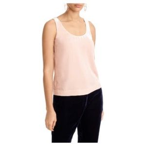 J Crew Velvet Tank sleeveless light pink